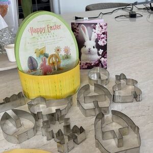 Williams Sonoma Happy Easter Cookie Cutters - Yellow, Green, Pink